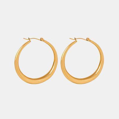 18K Gold-Plated Hoop Earrings - 808Lush