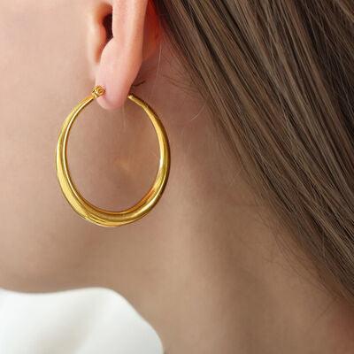 18K Gold-Plated Hoop Earrings - 808Lush