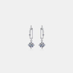 2 Carat Moissanite 925 Sterling Silver Earrings - 808Lush