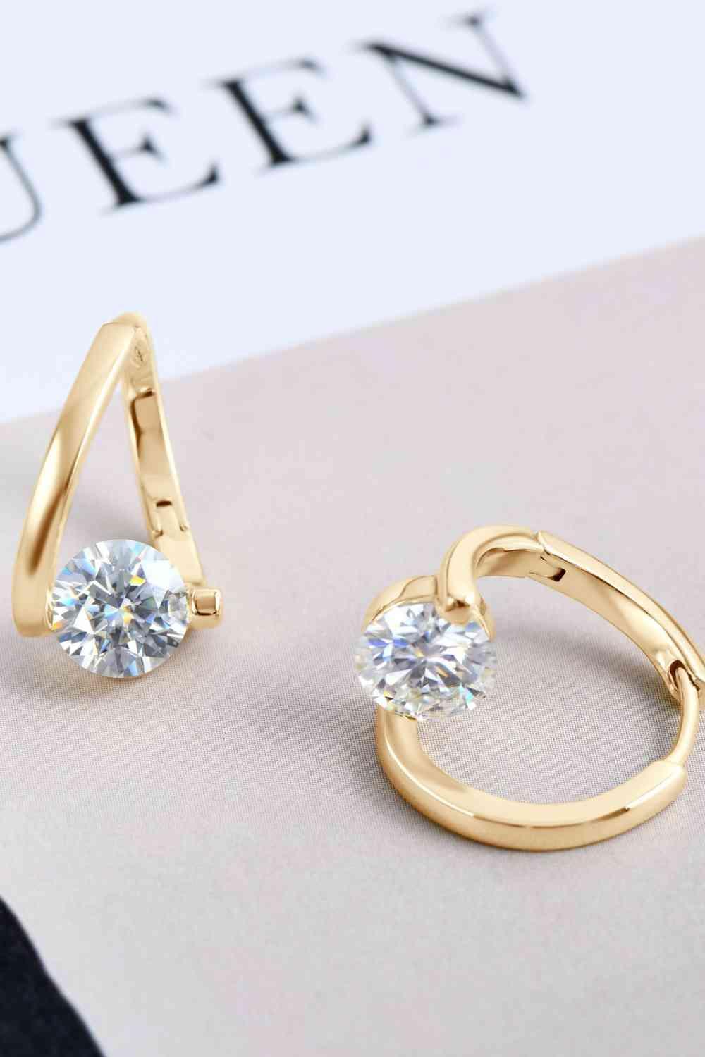 2 Carat Moissanite 925 Sterling Silver Heart Earrings - 808Lush