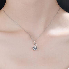 2 Carat Moissanite 925 Sterling Silver Necklace - 808Lush