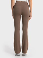 Wide Waistband Bootcut Sport Pants - 808Lush