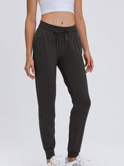 Double Take Tied Joggers with Pockets - 808Lush