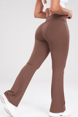 Wide Waistband Bootcut Active Pants - 808Lush