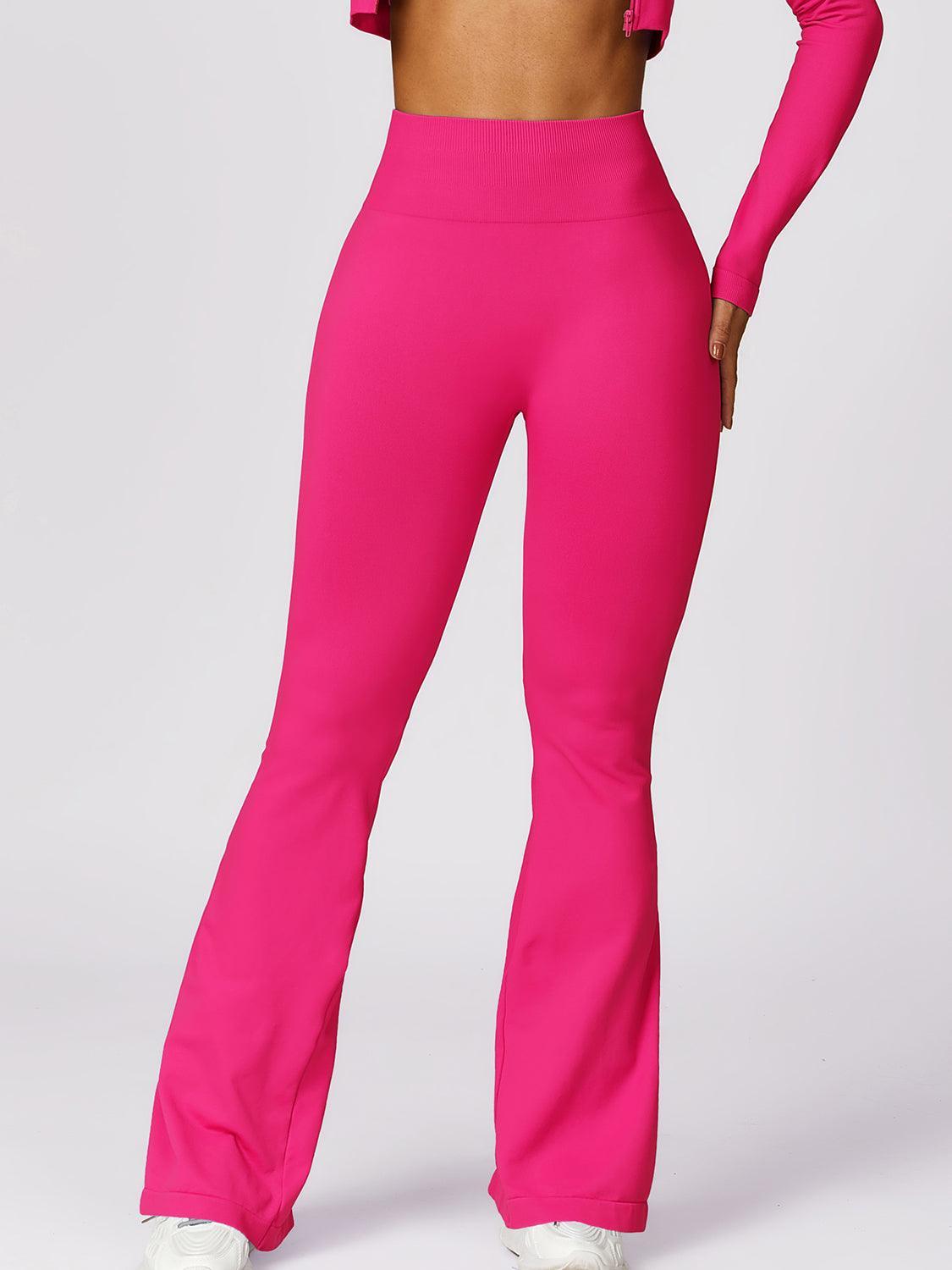 Wide Waistband High Waist Bootcut Pants - 808Lush