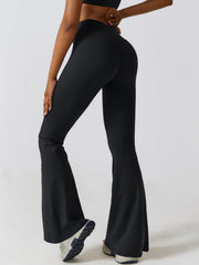 Flare Leg Active Pants with Pockets - 808Lush