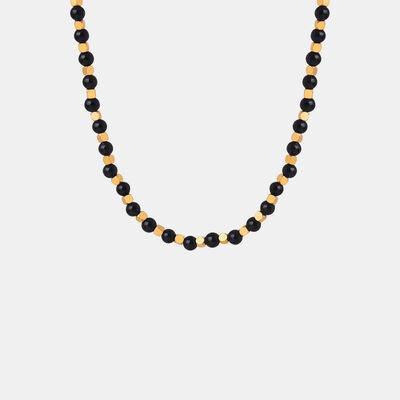 Agate Beaded Titanium Steel Necklace - 808Lush