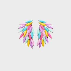 Alloy Acrylic Wing Earrings - 808Lush