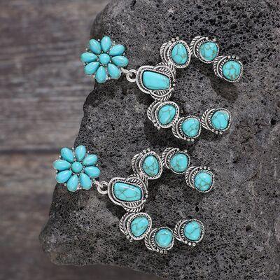 Artificial Turquoise Alloy Dangle Earrings - 808Lush