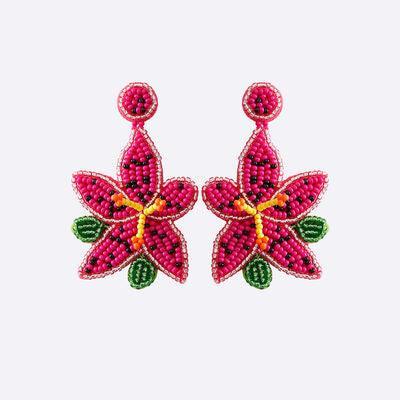 Bead Stainless Steel Flower Dangle Earrings - 808Lush