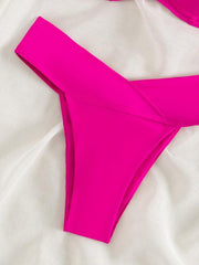 Bikini Solid Color Swimsuit Sexy Split Foreign Trade Swimsuit - 808Lush