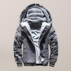 Camouflage sweater men's casual sports cardigan sweater jacket to keep warm - 808Lush