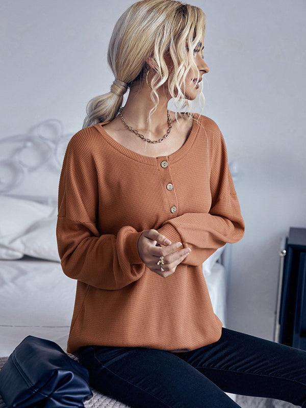 Casual Solid Color Long Sleeve Knit Sweater Thin Section - 808Lush