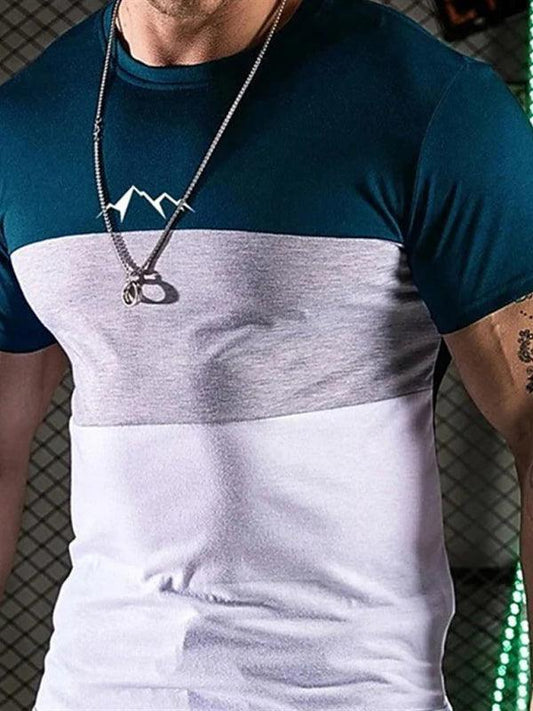 Men t-shirt Round Neck Short Sleeve - 808Lush
