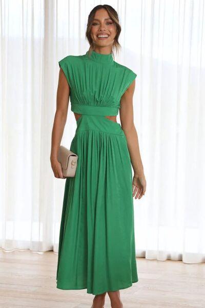 Cutout Mock Neck Sleeveless Dress - 808Lush