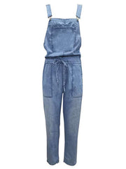 Denim Jumpsuit Loose Fashion Elastic Mid Waist Jumpsuit Women's Pants - 808Lush