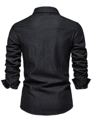 Men's shirt casual solid color non-iron men's long-sleeved shirt - 808Lush