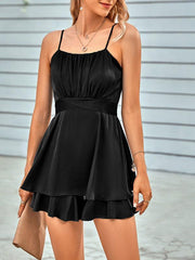 Elegant and sexy Women's cross-border casual solid color sling waist jumpsuit for women - 808Lush