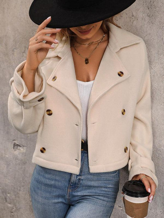 Fashion women's solid color short jacket - 808Lush