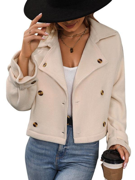 Fashion women's solid color short jacket - 808Lush