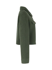 Fashion women's solid color polar fleece short jacket - 808Lush