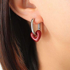 Heart Titanium Steel Earrings - 808Lush