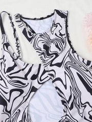 Hollow multicolor one shoulder sexy swimsuit women - 808Lush