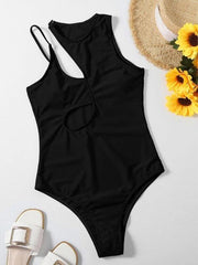 Hollow multicolor one shoulder sexy swimsuit women - 808Lush