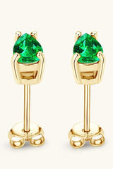 Lab-Grown Emerald Stud Earrings - 808Lush