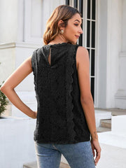 Lace Vest Solid Color Hollow Lace Sexy Knitted Lace Top - 808Lush