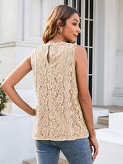 Lace Vest Solid Color Hollow Lace Sexy Knitted Lace Top - 808Lush