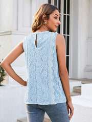 Lace Vest Solid Color Hollow Lace Sexy Knitted Lace Top - 808Lush