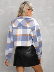 Lapel single-breasted shirt type commuter women's woolen short coat - 808Lush