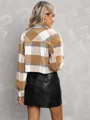 Lapel single-breasted shirt type commuter women's woolen short coat - 808Lush