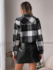 Lapel single-breasted shirt type commuter women's woolen short coat - 808Lush