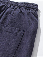 Men's Pants Linen Hip Hop Breathable Cotton Linen Trousers Solid Color - 808Lush