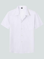 Loose Solid Color Casual Lapel Ordinary Short Sleeve Shirt Men - 808Lush