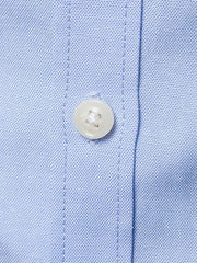 Men's Casual Slim Cotton Oxford Solid Color Large Size Bottom Shirt Long Sleeves - 808Lush
