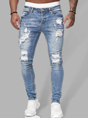 Men's Fashion Ripped Slim Skinny Jeans - 808Lush