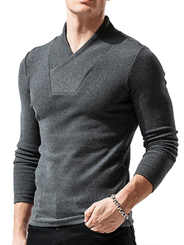 Men's Long Sleeve T-Shirt Muscle Fitted T Shirt Gym Workout Athletic Tee - 808Lush