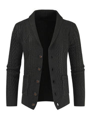 Men's Solid Color Single Breasted Casual Knit Cardigan - 808Lush