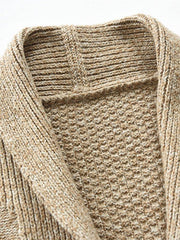 Men's Solid Color Single Breasted Casual Knit Cardigan - 808Lush