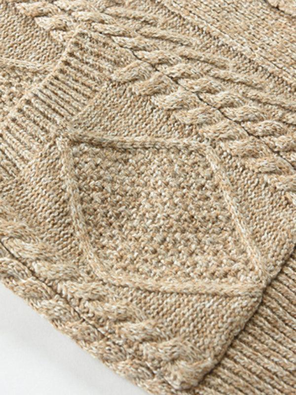 Men's Solid Color Single Breasted Casual Knit Cardigan - 808Lush