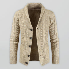Men's Solid Color Single Breasted Casual Knit Cardigan - 808Lush