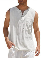 Men's Woven Tie Stand Collar Pullover Vest - 808Lush