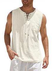 Men's Woven Tie Stand Collar Pullover Vest - 808Lush