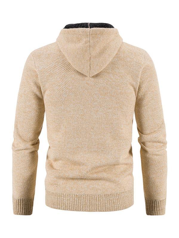 Men's casual knitted hooded zipper jacket - 808Lush