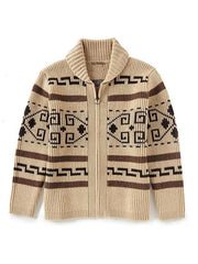 Men's casual lapel jacquard knitted jacket - 808Lush