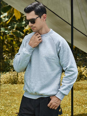 Men's casual raglan sleeve crew neck sweatshirt - 808Lush