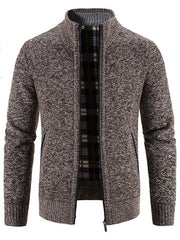 Men's casual stand collar knitted jacket - 808Lush